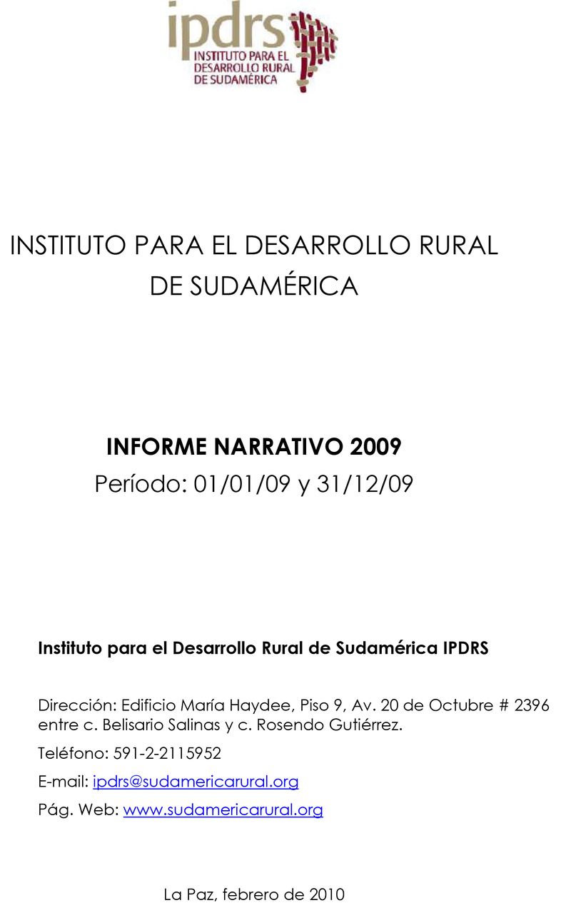 MEMORIA IPDRS 2009