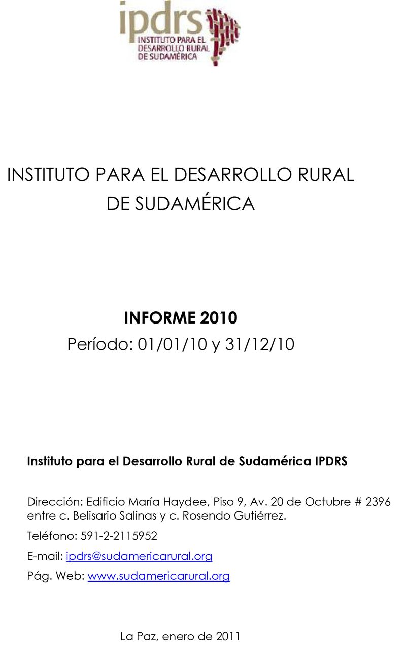 MEMORIA IPDRS 2010