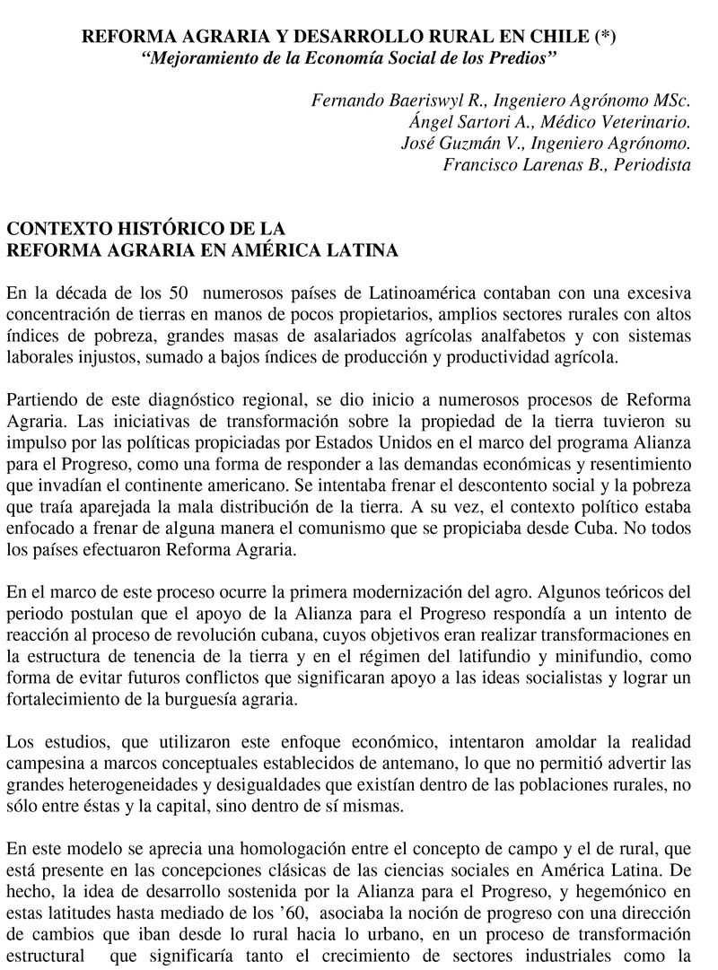 Reforma Agraria en Chile