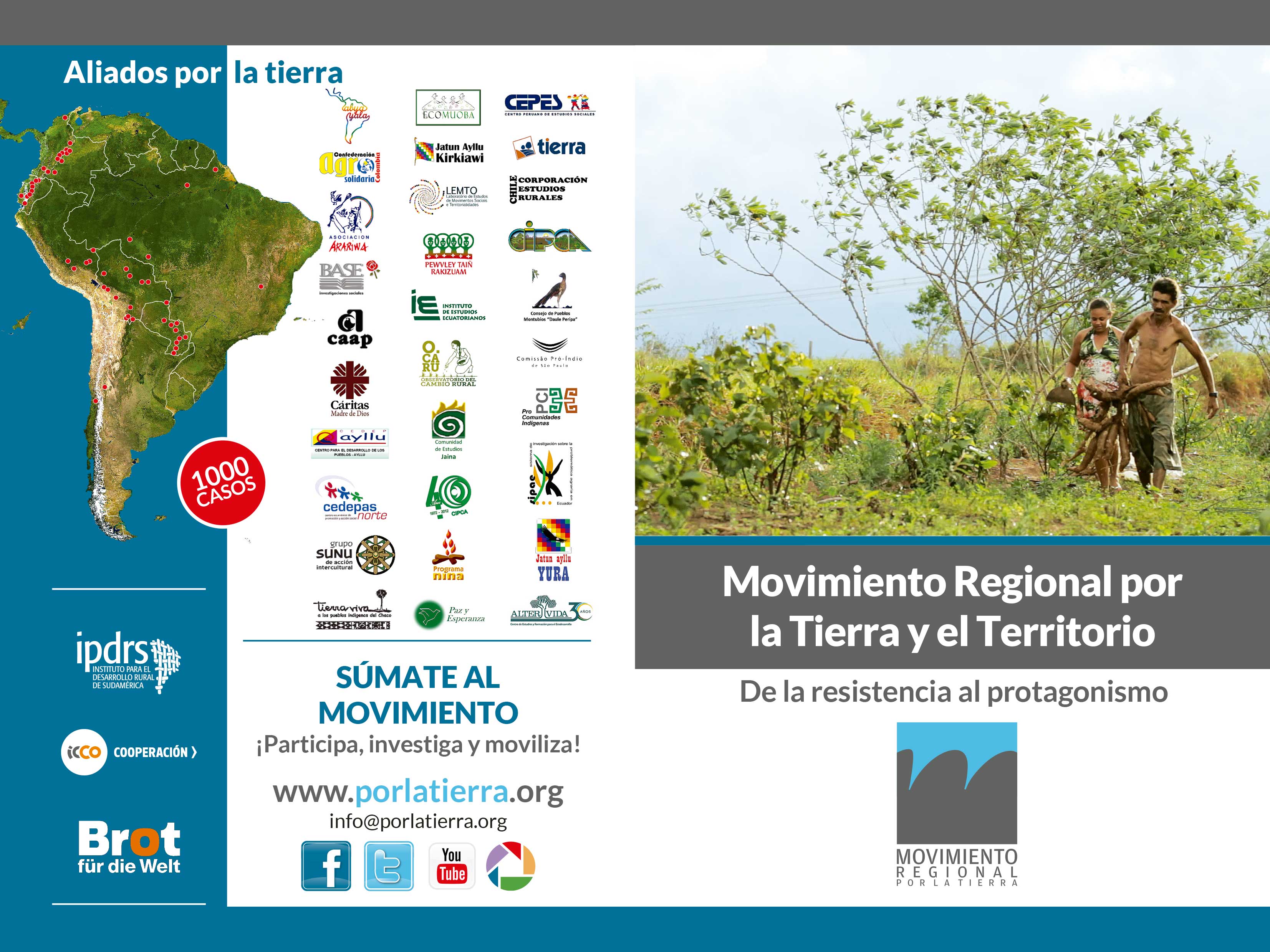 Bíptico del Movimiento Regional por la Tierra