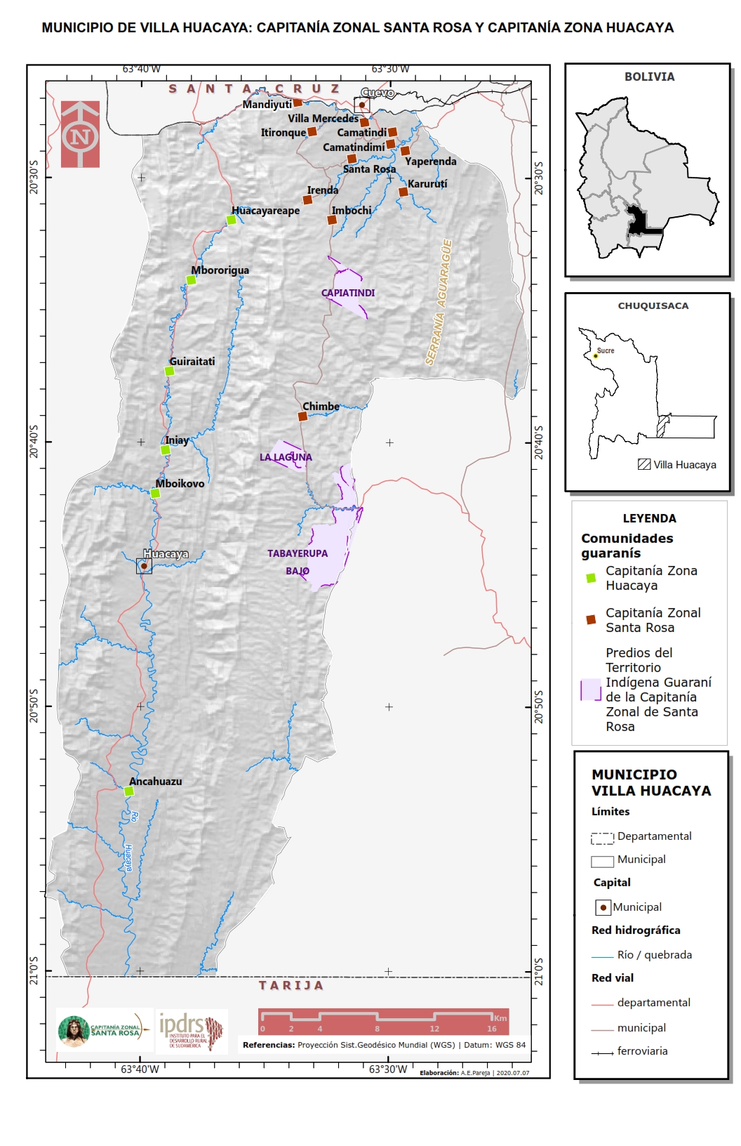 Municipio de Villa Huacaya: Capitanía Zonal Santa Rosa y Capitanía Zona Huacaya