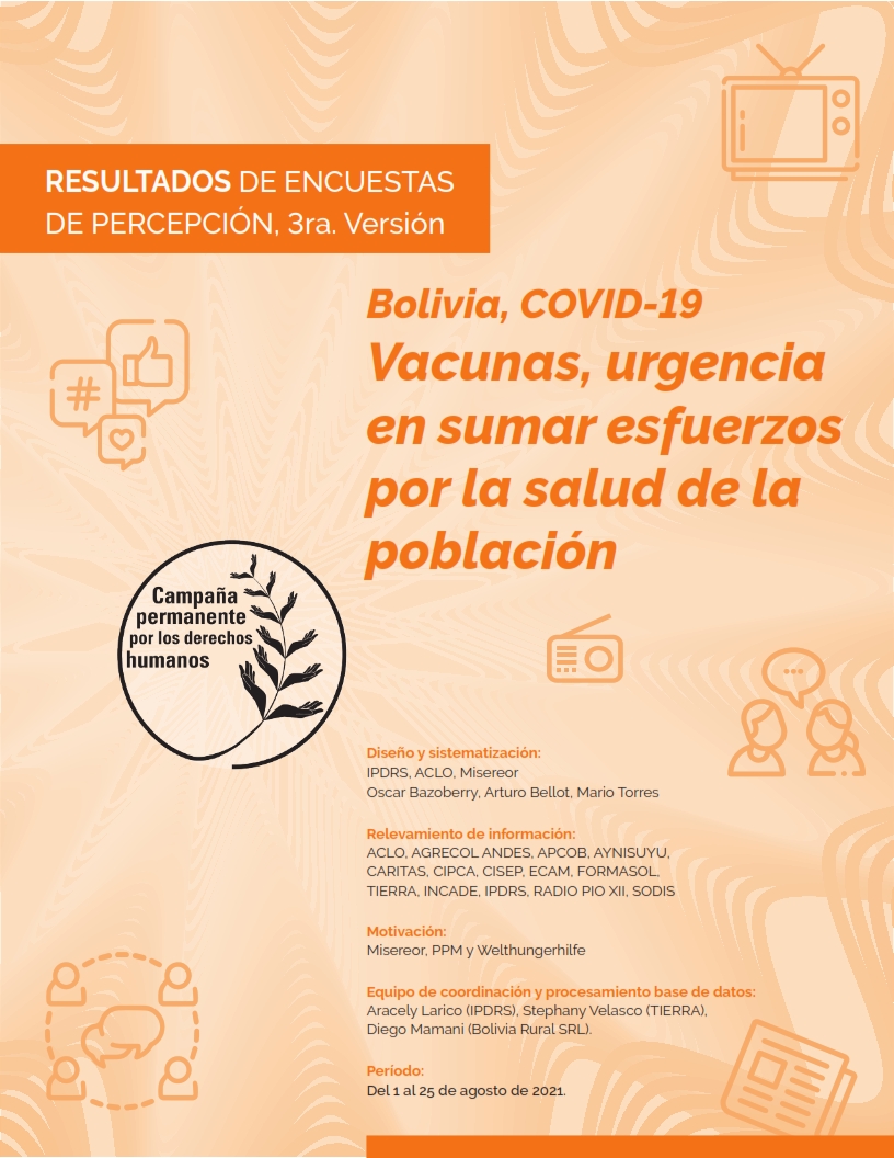 Bolivia, COVID-19 Vacunas, urgencia en sumar esfuerzos por la salud de la población